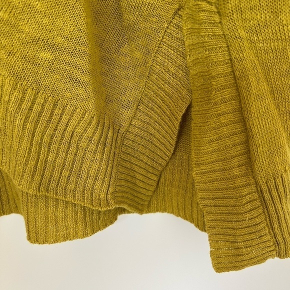 Eileen Fisher Linen V-Neck Quarter Sleeve Coastal Sweater / Medium - Picture 5 of 9
